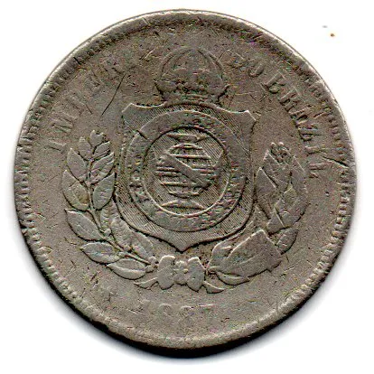 1887 - 200 Réis - Moeda Brasil Império