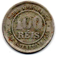 1899 - 100 Réis - Moeda Brasil - Foto 2