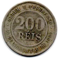 1899 - 200 Réis - Moeda Brasil - Foto 2