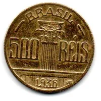 1936 - 500 Réis - Regente Feijó - Polida