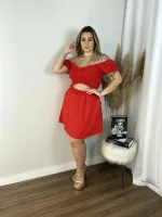 Vestido Ciganinha Elastex Maria Francia Vermelho - Foto 3