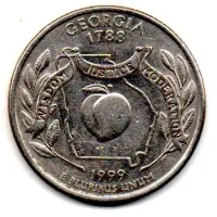 Estados Unidos - 1999D - 25 Cents - Georgia - State Quarter Dollar