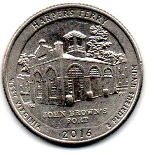 Estados Unidos - 2016D - 25 Cents - West Virginia - Park Quarter Dollar - MBC Imagem