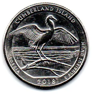 Estados Unidos - 2018P - 25 Cents - Georgia - Park Quarter Dollar - C/ Danos