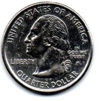 Estados Unidos - 2001P - 25 Cents - North Carolina - State Quarter Dollar - Foto 2