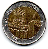 Argentina - 2001 - 1 Peso - Comemorativa - Gral Justo Jose de Urquiza - Polida - Foto 2