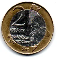 Argentina - 2012 - 2 Pesos - Comemorativa - Malvinas - Causa Regional Americana - Polida - Foto 2