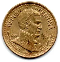 Argentina - 1977 - 10 Pesos - Comemorativa - Bicentenario Del Almirante G. Brown