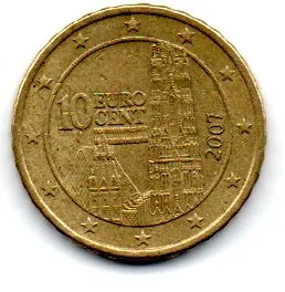 Áustria - 2007 - 10 Euro Cent