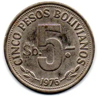 Bolívia - 1976 - 5 Pesos Bolivianos