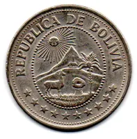 Bolívia - 1976 - 5 Pesos Bolivianos - Foto 2