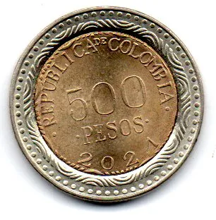 Colômbia - 2021 - 500 Pesos
