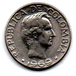 Colômbia - 1969 - 10 Centavos