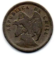 Chile - 1921 - 20 Centavos - Foto 2
