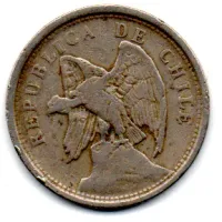 Chile - 1925 - 20 Centavos - Foto 2
