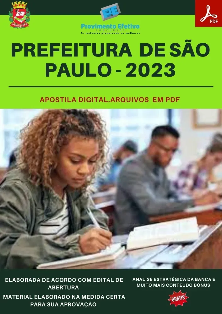 Apostila Prefeitura São Paulo 2023 Auditor Fiscal Tecnologia da Informação Imagem