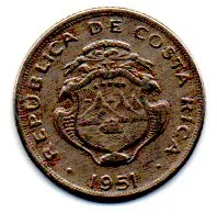 Costa Rica - 1951 - 5 Centimos