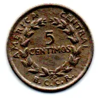 Costa Rica - 1951 - 5 Centimos - Foto 2