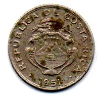 Costa Rica - 1951 - 5 Centimos