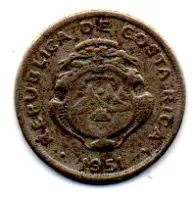 Costa Rica - 1951 - 5 Centimos