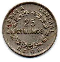 Costa Rica - 1969 - 25 Centimos - Foto 2