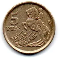 Espanha - 1997 - 5 Pesetas - Comemorativa - Islas Baleares