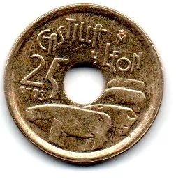 Espanha - 1995 - 25 Pesetas - Comemorativa - Castilla Y Leon