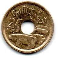 Espanha - 1995 - 25 Pesetas - Comemorativa - Castilla Y Leon