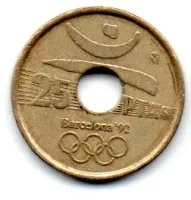 Espanha - 1991 - 25 Pesetas - Comemorativa - Olimpíadas Barcelona 1992