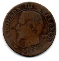 França - 1857 - 5 Centimes - UTG