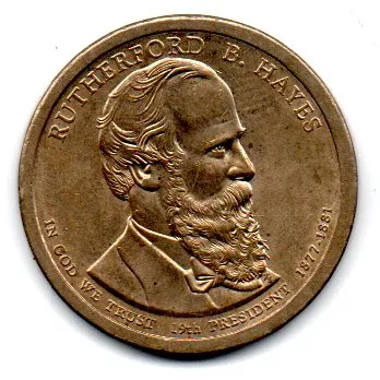 Estados Unidos - 2011P - 1 Dollar - Presidential Dollar - Rutherford D. Hayes