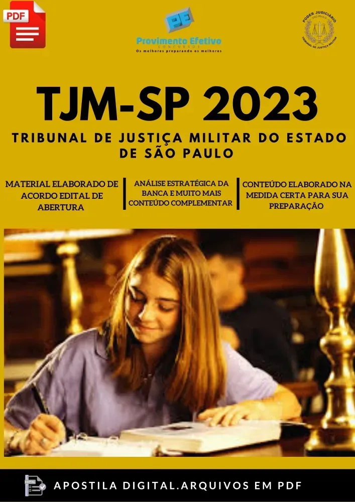 Apostila TJM SP Analista de Sistema Judiciário 2023  Imagem