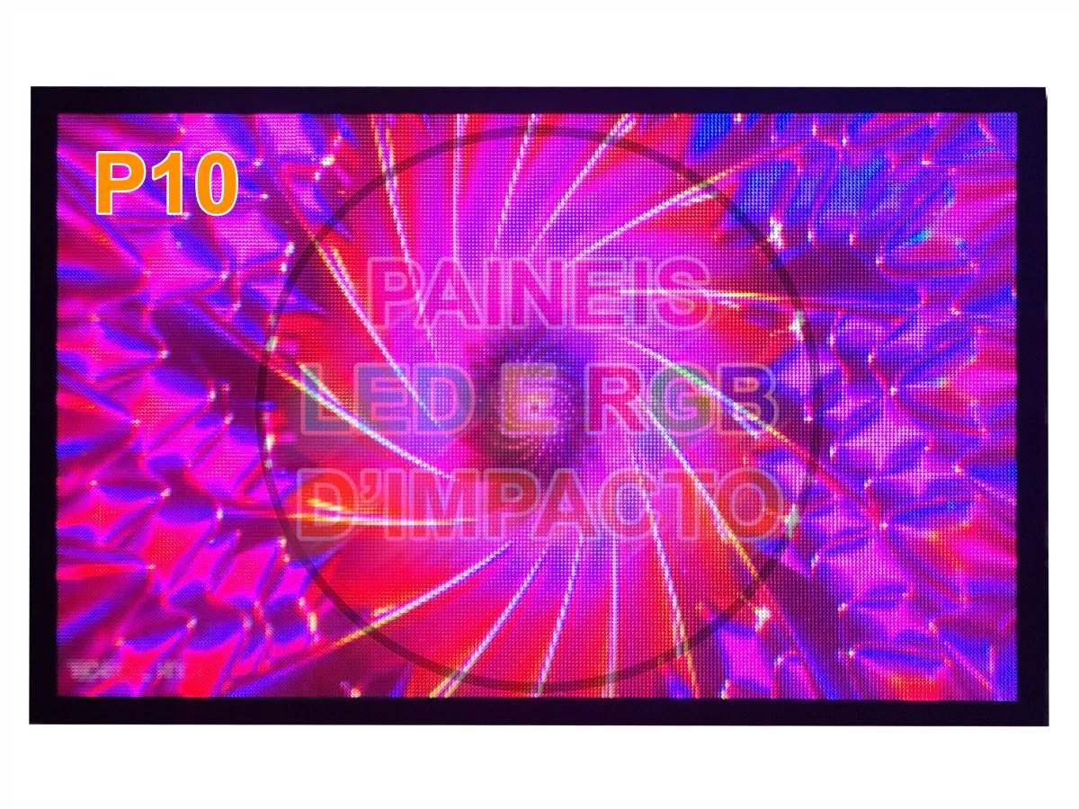 Painel de LED RGB P10 2.96 x 1,68 metros