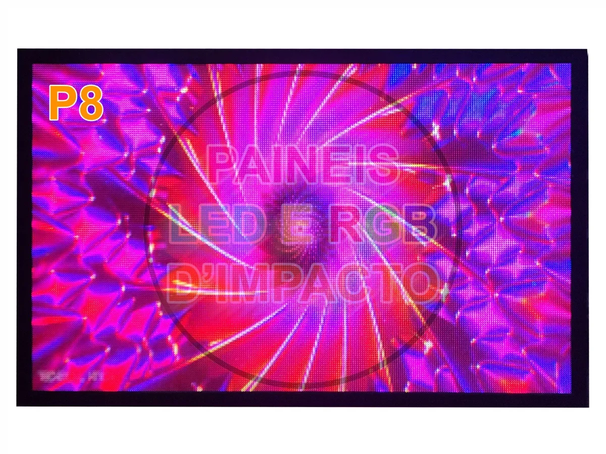 Painel de LED RGB P8 2.96 x 1,68 metros