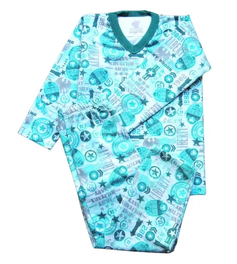  Pijama Flanelado Infantil Tamanho 4 Masculino