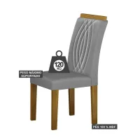 Mesa 8 Cadeiras Larissa 135x135 MDF com vidro - Foto 4