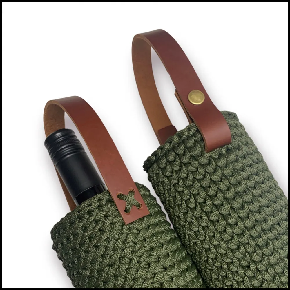  ALÇA DE MÃO | ALÇA PARA PORTA VINHO | WINEBAG - COURO 3mm Imagem