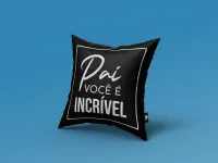 ALMOFADA COM FRASE DIA DOS PAIS | 40x40cm - Foto 2