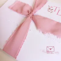 Convite especial com borda e fita artesanal - Foto 5