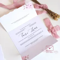 Convite especial com borda e fita artesanal - Foto 6