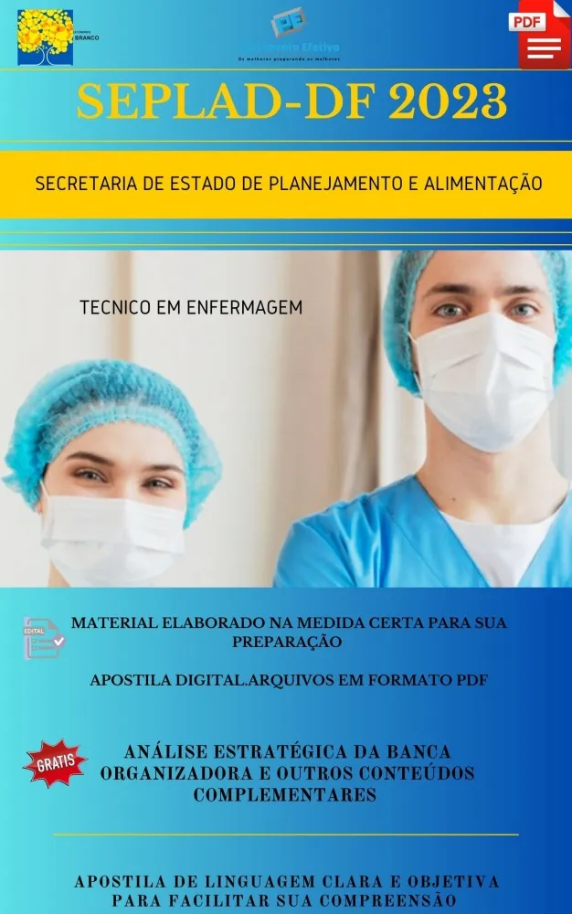 Apostila SEPLAD DF Técnico Enfermagem 2023  Imagem