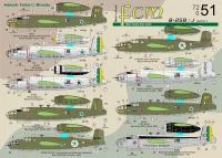 Decalque North American B-25 B/J Mitchell Decal Fcm 72051 1/72 Plastimodelismo