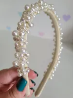 Tiara Pérolas Marfim