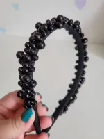 Tiara Pérolas Preta