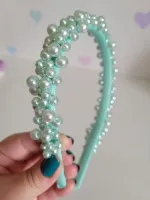 Tiara Pérolas Verde Claro