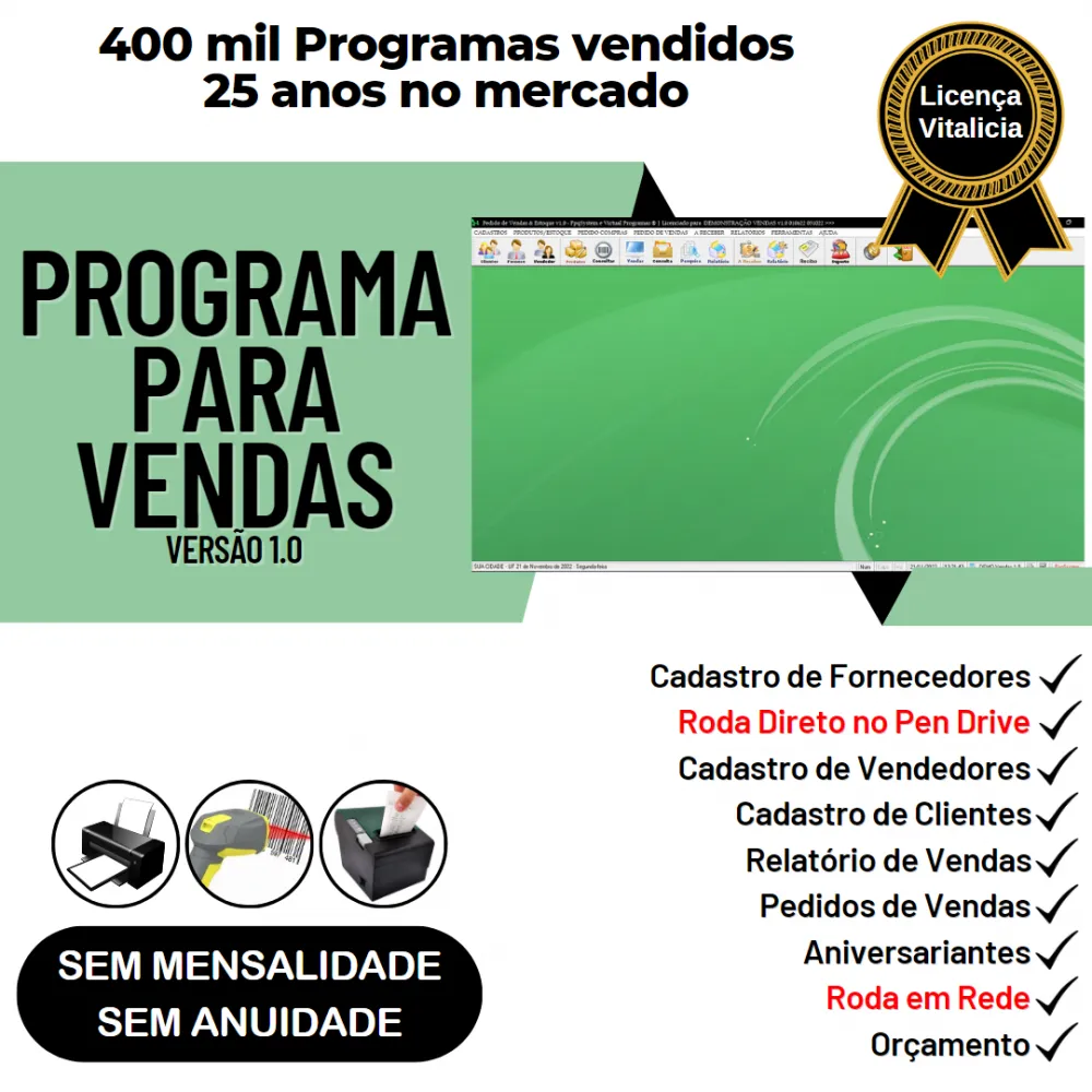 Programa Para Controle de Estoque e Pedido de Vendas v1.0 - FpqSystem