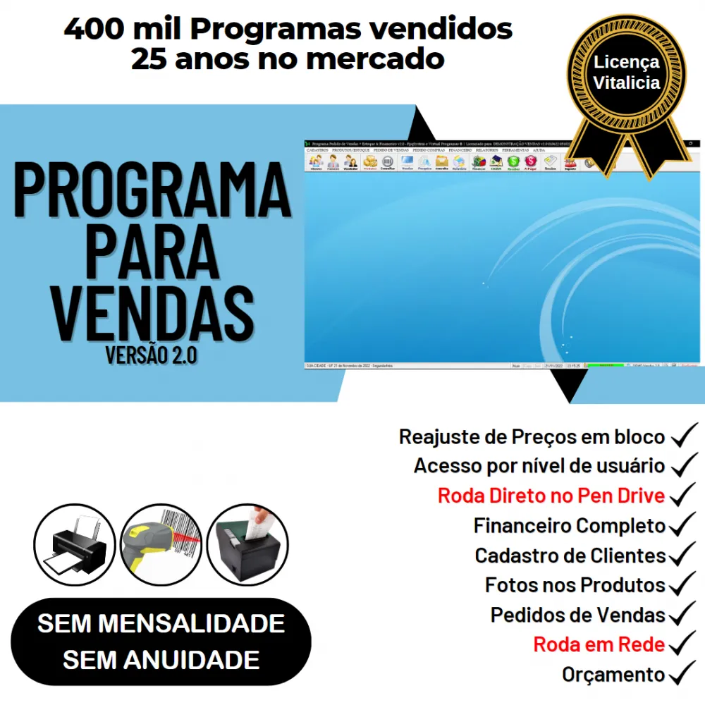 Programa Controle de Estoque, Pedido de Vendas e Financeiro v2.0 - FpqSystem