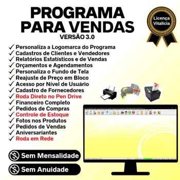 Programa Controle de Estoque, Pedido de Vendas e Financeiro v3.0 PLUS - FpqSystem