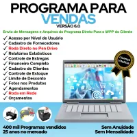 Programa Controle de Estoque, Pedido de Vendas e Financeiro v6.0 PLUS + WHATSAPP - FpqSystem — imagem principal