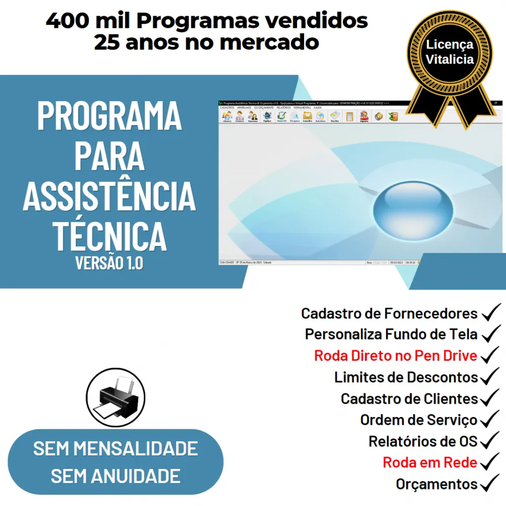 Programa Assistência Técnica, Ordem de Serviço e Orçamento v1.0 - FpqSystem